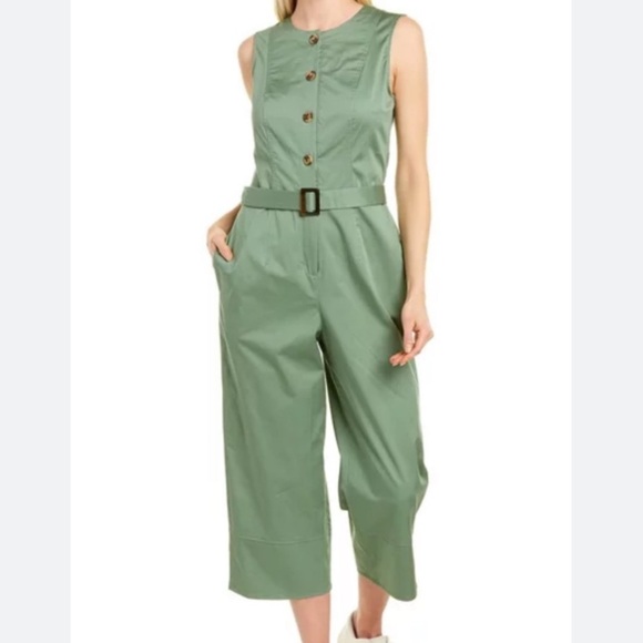 Gal Meets Glam Pants - GMG Gal Meets Glam Leonie jumpsuit cotton belt green 2